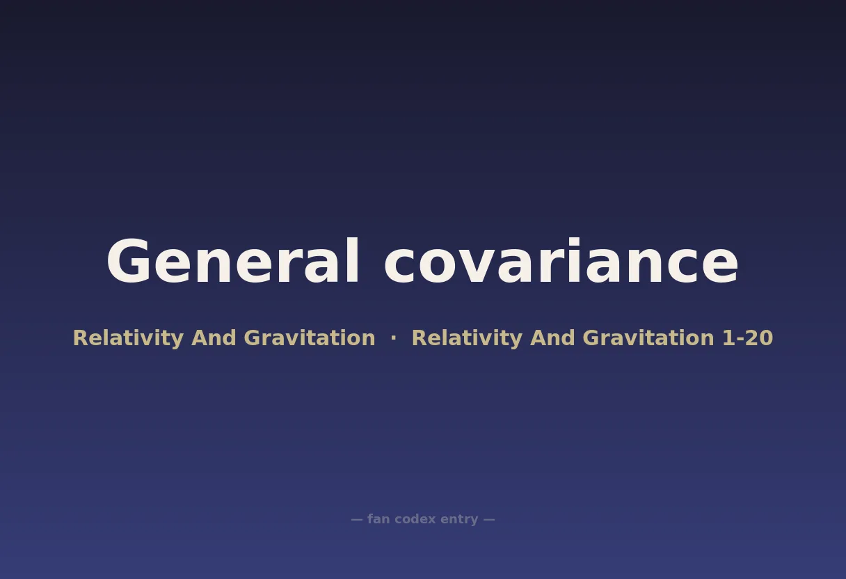 General covariance