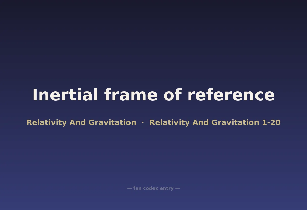 Inertial frame of reference
