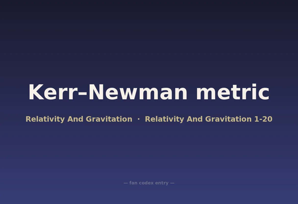 Kerr–Newman metric
